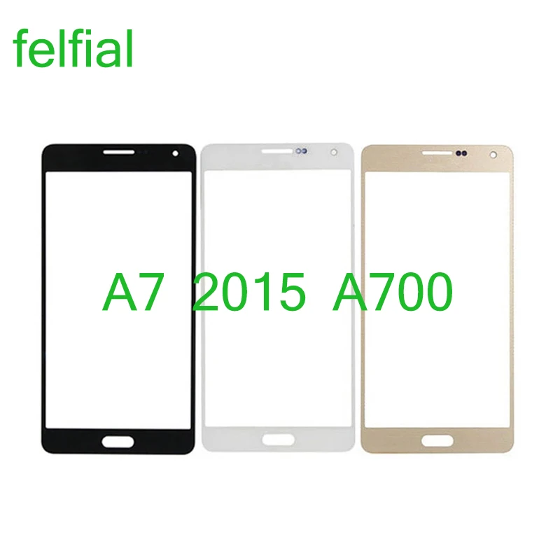 10 шт./лот для Samsung Galaxy A7 2015 A700 A700H A700F A700FD сенсорный экран передней панели стекло