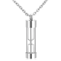 Unisex Religious Time Memory Hourglass Glass Cremation Jewelry Urn Necklace for Ashes Urn Cremation Jewelry Keepsake Memory 2