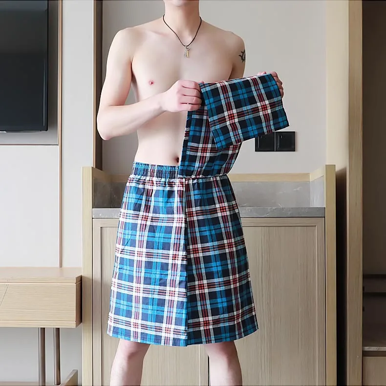 Men Underwear Sleep Bottoms Sexy Pajamas Male Bathrobe Sleepwear Kimono Casual Loose Home Wear plaid pajama pants Men's Sleep & Lounge