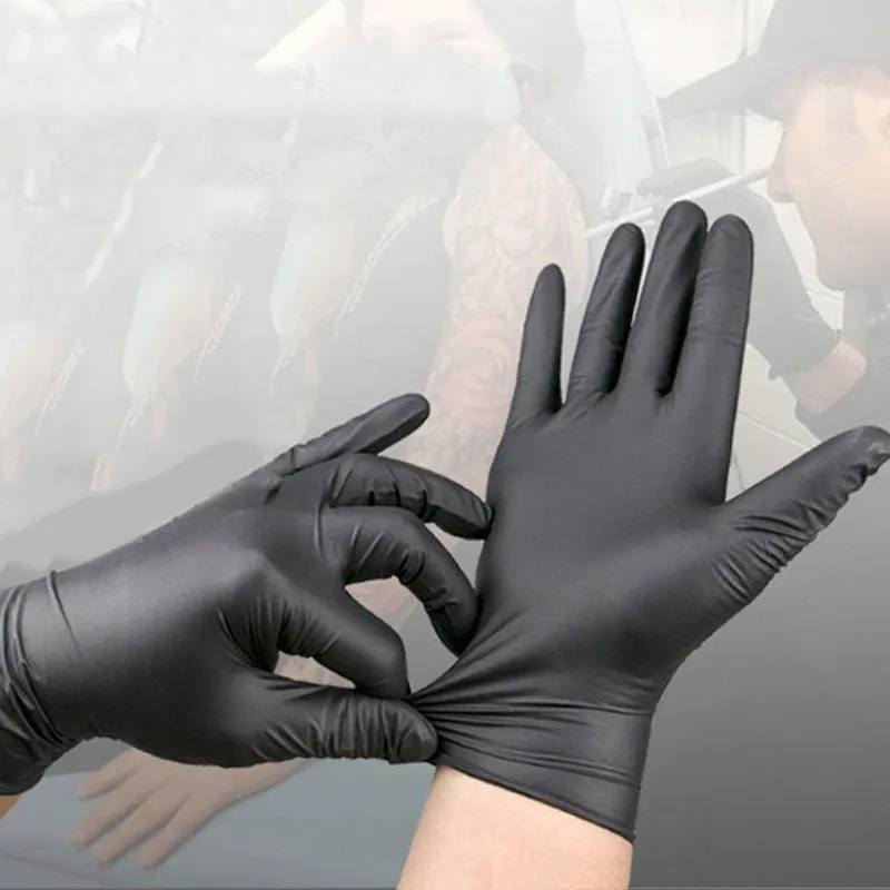 20 шт черные синие одноразовые латексные перчатки для домашней уборки медицинские/пищевые/резиновые/садовые перчатки универсальные для левой и правой руки