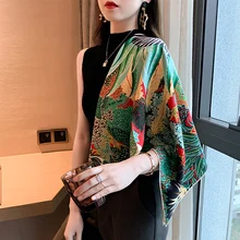 

110*110 Silk Square Scarf Mulberry-Scarf Wrap Shawls Pure Sillk Large Scarfs Designer Satin Scarves Mountain Zebra