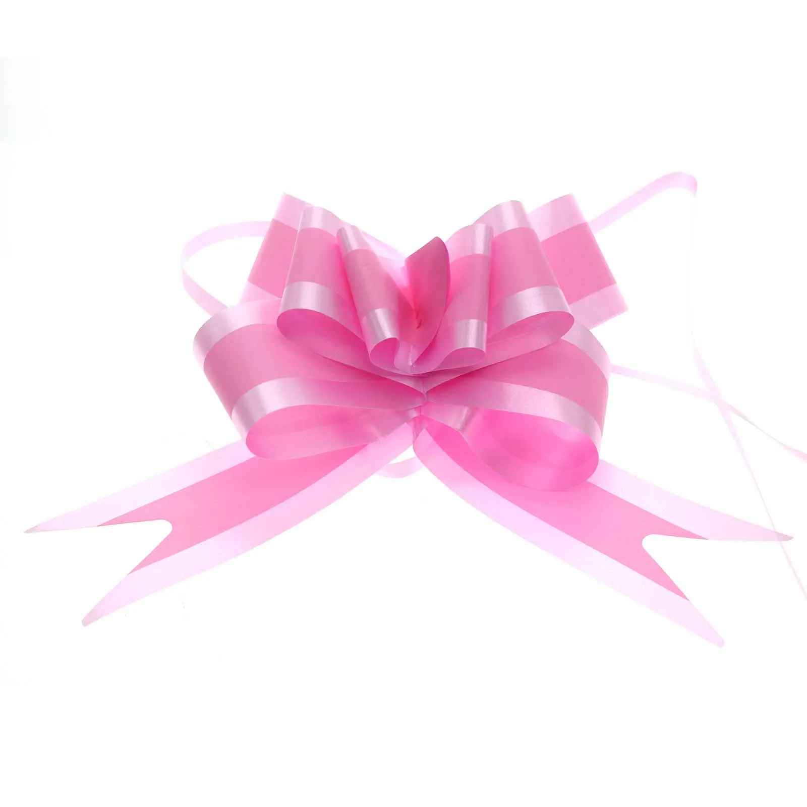 

10Pcs/Pack Pull Flower Ribbon Bows Bowknot Garland Packing For Wedding Car Deco Christmas Gift Packaging Plastic paper