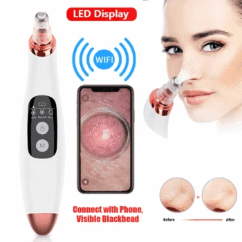 

Wifi Visual Blackhead Remover Face Deep Nose Cleaner Pore Acne Pimple Removal Vacuum Suction Facial Beauty Clean Skin Tool