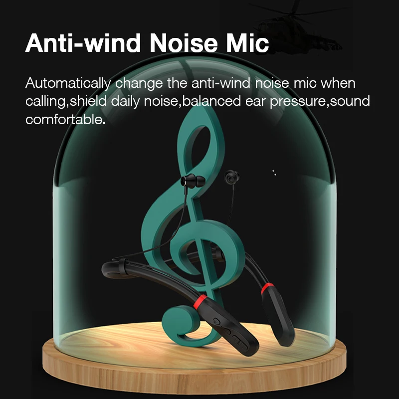 EARDECO i35 200 Hour Playback Bluetooth Headphone Bass Wireless Headphones Neckband Earphone with Mic Sport Music Headset Stereo - Image 3