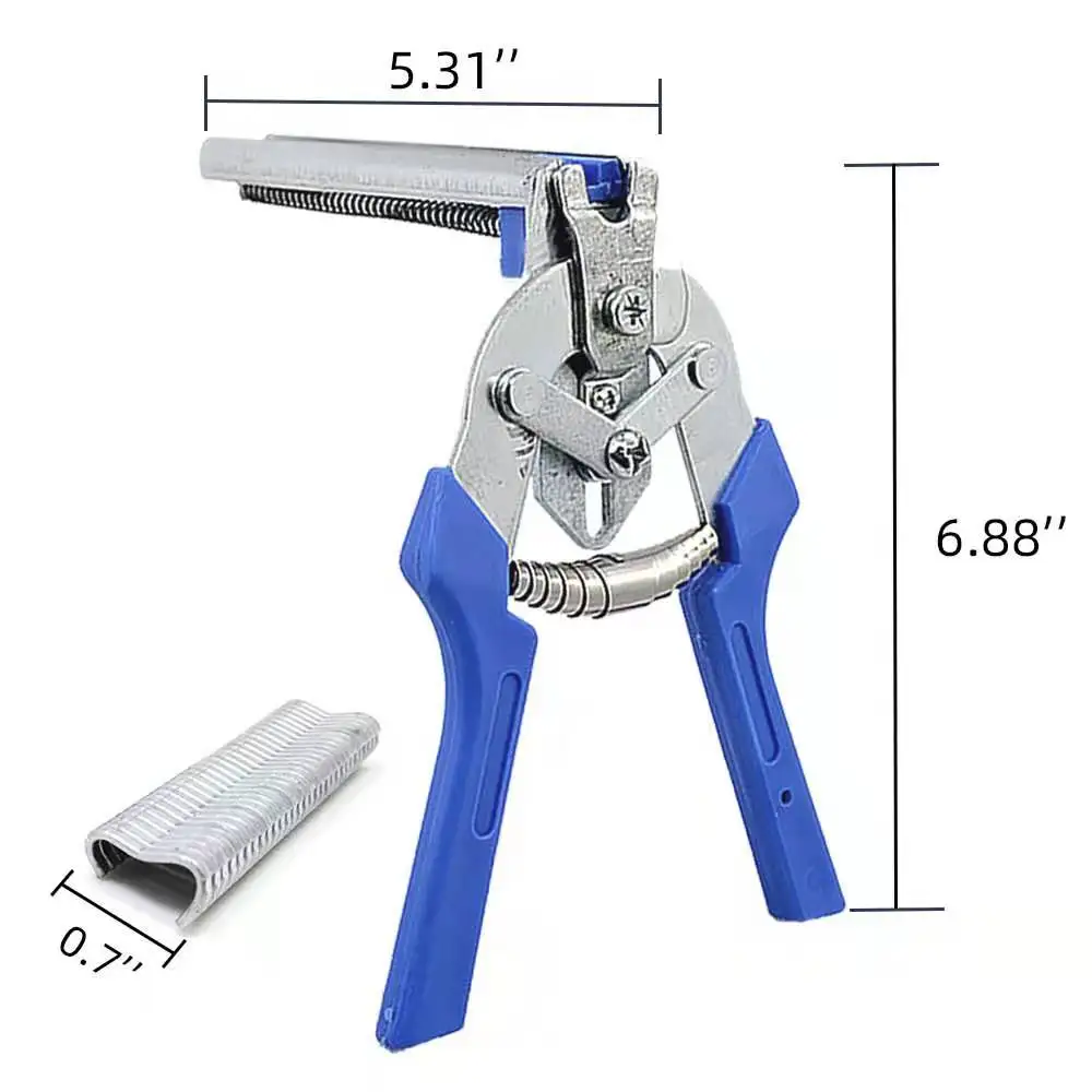 Chicken Cage Clamp Tool Pet Tongs Pliers Rabbit Quail Birdcage Installation 600pcs M Nails Cage Wire Fencing Clamp Combinat