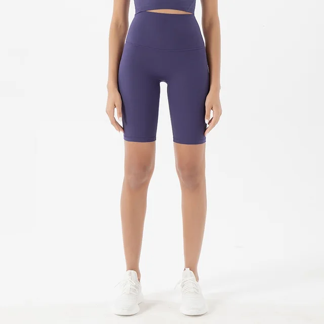 Sexy Sports Yoga Shorts Tights High Waist Fitness Bicycle Running Pants High Waist Peach Hip Soft And Comfortable Gym Clothing Midnight Blue Violet