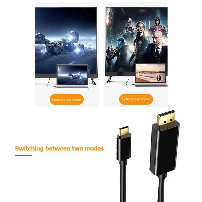 HW-TC07 1,8 m type-C hdmi type-C to DP кабель 4K 60Hz USB-C-1080 P Дисплей порт кабель для Macbook mate Book huawei P30 mate 20