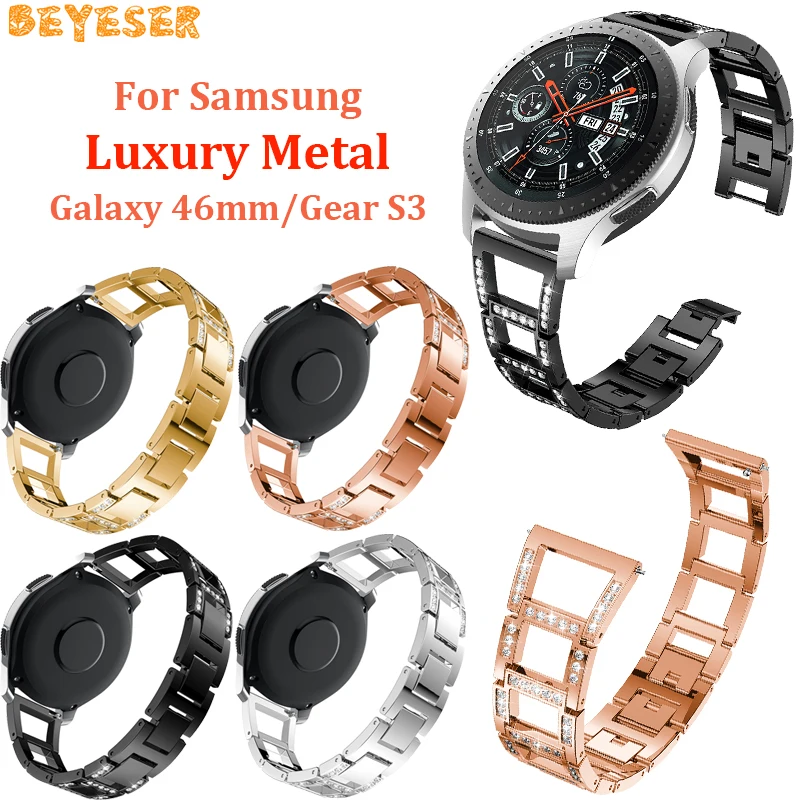 

For Huami AMAZFIT 2/2s watch bands Replacement Rhinestone watches strap Bracelet For Samsung Galaxy watch 46mm Gear S3 wristband