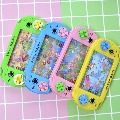 Loop Game Machine Cartoon Yellow Duck/Long/Crescent Small Game Machine Mini Handheld Nostalgic Children's Toy Random Color