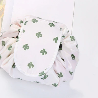 Women Drawstring Cosmetic Bag Travel Storage Makeup Bag Organizer Female Make Up Pouch Portable Waterproof Toiletry Beauty Case N