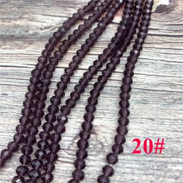 2x3mm/3x4mm/4x6mm Crystal Rondel Beads Faceted Glass Beads For Jewelry Making DIY Female Bracelet Necklace Jewelry NO.20