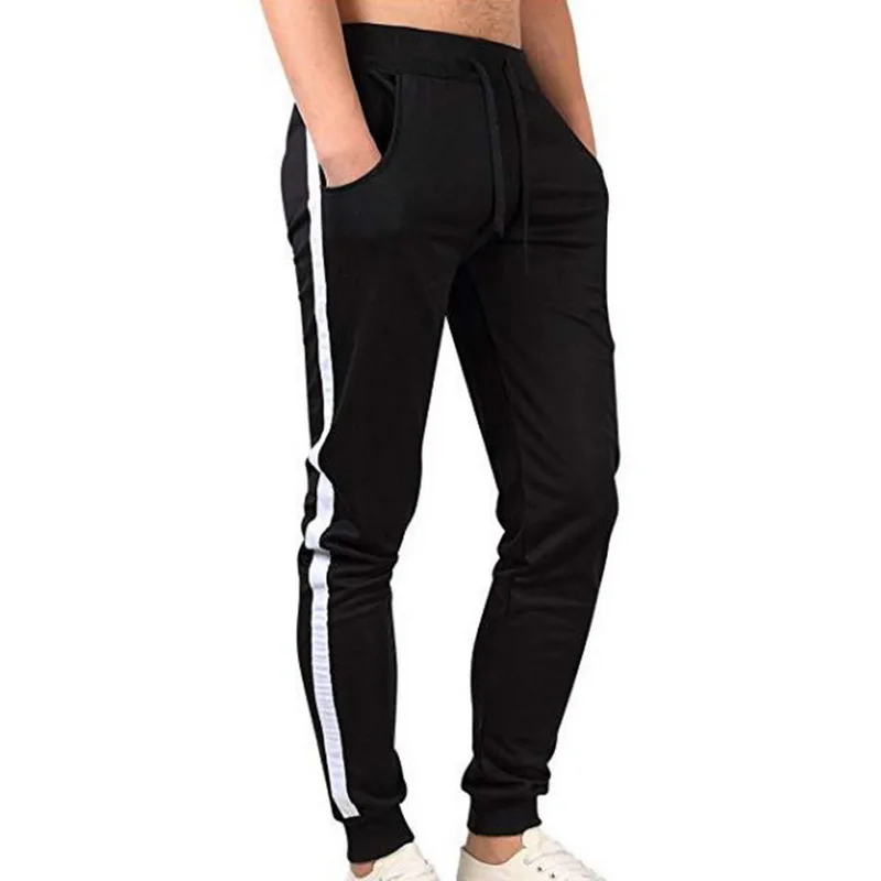 Men's Jogger Sporting Pants Pockets Autumn Winter Sweatpants Classic Casual Black Jogger Sweatpants Breathable Slim Men Trousers - Цвет: Black A