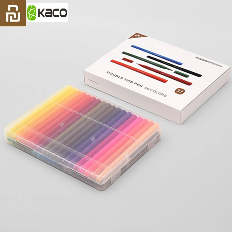 Youpin KACO ARTIST 36 цветов двухсторонние акварельные ручки Рисование граффити
