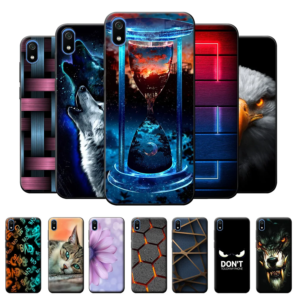 Para Xiaomi Redmi 7A caso de la cubierta del TPU del en Redmi 7A 7 un caso para Redmi 7A caso Redmi 7A Retro de moda de silicona suave cubierta de parachoques 5,45