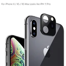 Задняя Защитная пленка для объектива камеры для телефона X XS Max выглядит как 11 Pro поддельная наклейка для камеры Htv теплопередача Винил