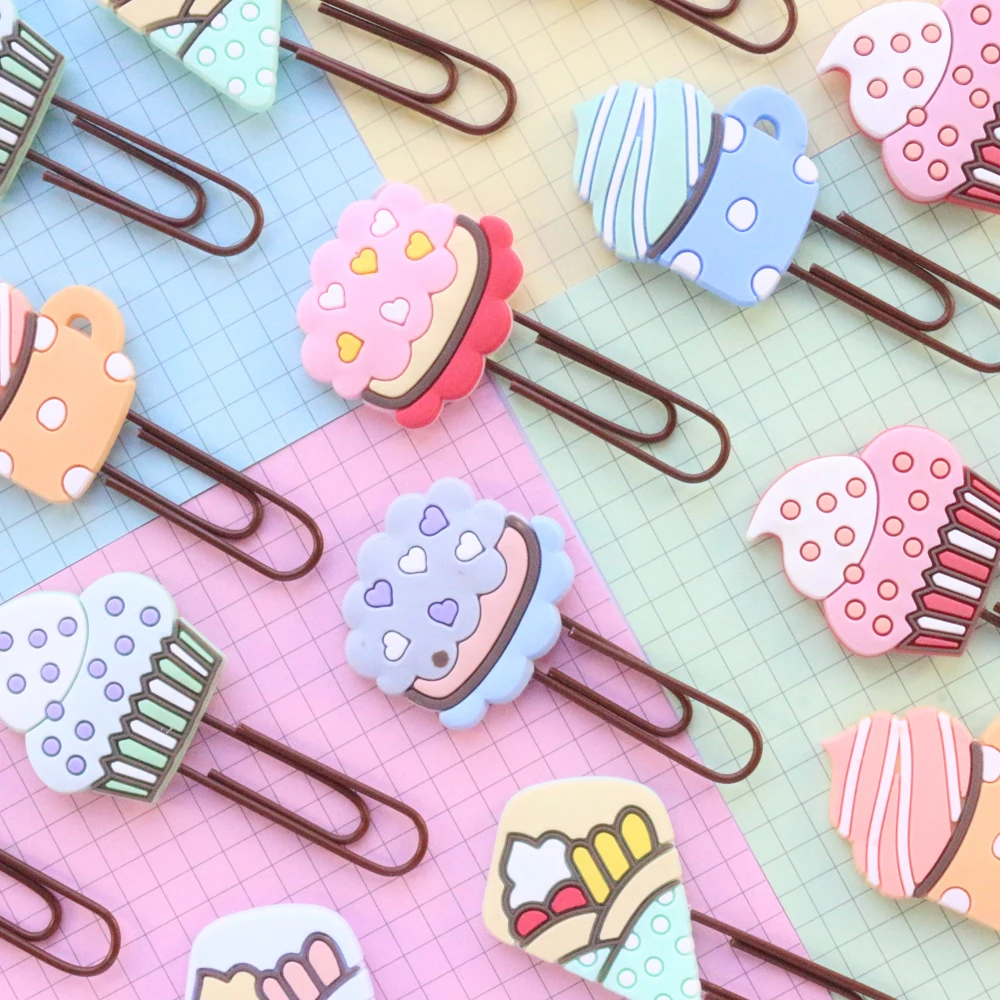 Domikee милый креативный мультфильм Мороженое Форма школьника скрепки Набор kawaii