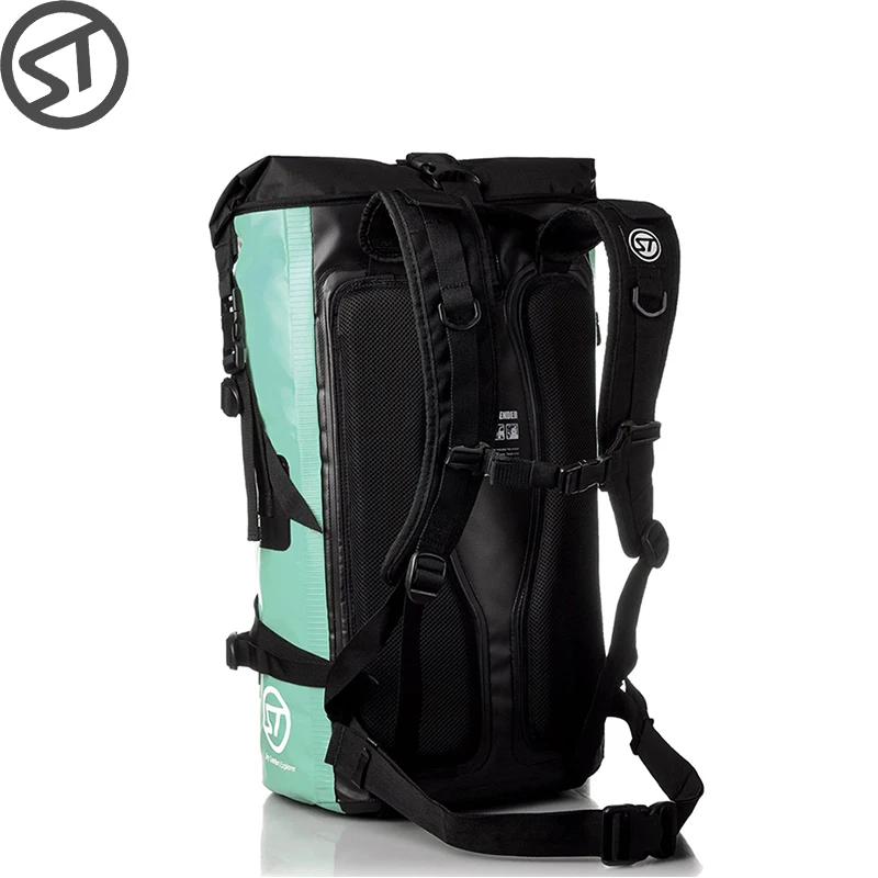 Stream Trail Waterproof Outdoor Drytank 40L D2 Backpack Dry Bag Water Resistant Daypack Heavy Duty Roll-Top Closure Padded Back