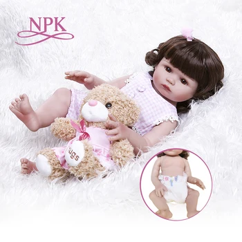 

47CM big baby Original NPK new full body very soft silicone bebe doll reborn toddler girl princess doll Christmas Surprice