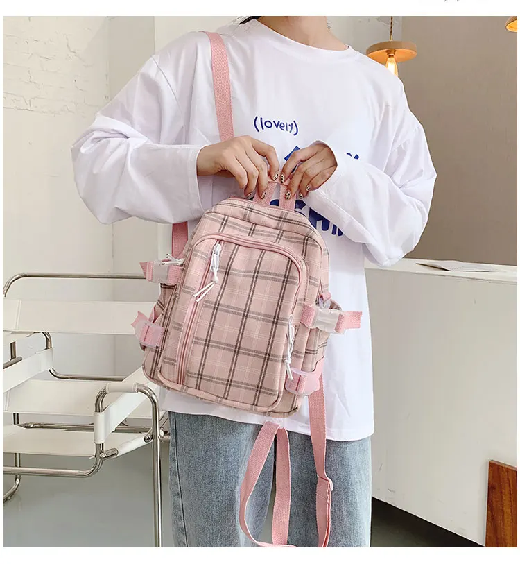 Kawaii Korean Style Canvas College Backpack
