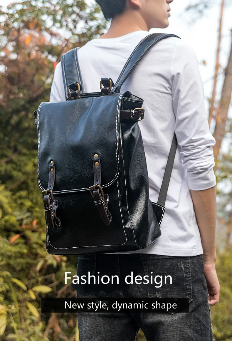 cuadrada de cuero suave para hombre, bolso de hombro de moda simple, versátil, color negro, tendencia retro, 2022 _ - AliExpress Mobile