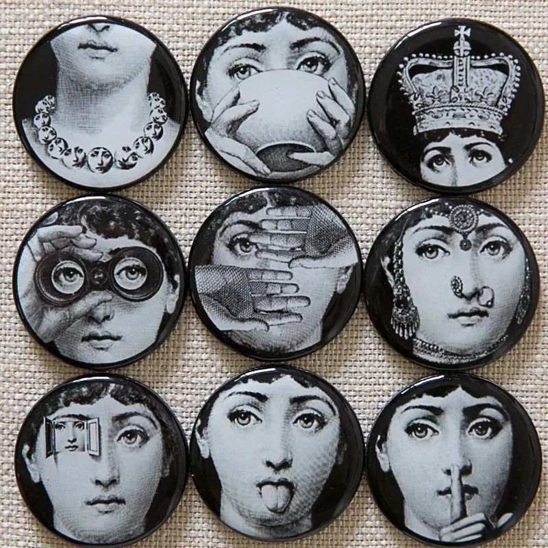 Home Decor Fornasetti Juguetes 9PCS/Set Souvenir Fridge Magnet Aimant Imanes Decorative Magnets
