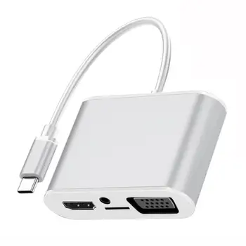 

8-in-1 Type-C to 4K HDMI VGA PD Charging USB 3.0 2.0 Hub Docking Station Adapter