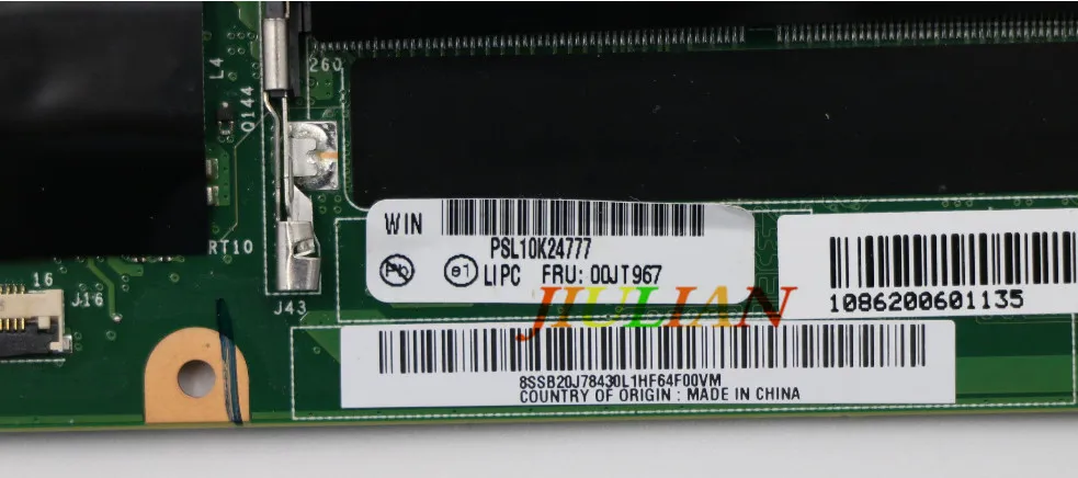 Clearance Computer System Board For Lenovo ThinkPad T460S Laptop Motherboard 8GB w/ i7-6600U 2.6Ghz CPU 00JT967 2