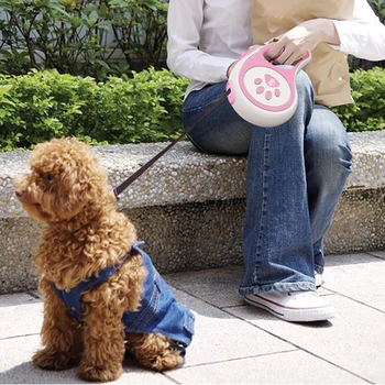 

5M Durable Dog Leash Automatic Extendable Cat Lead Extending Puppy Walking Running Lead Roulette for Dogs Pet Accessories