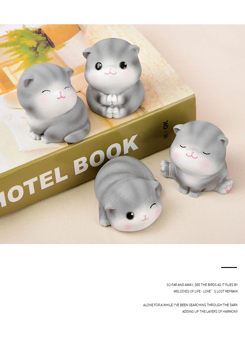 Figura de Ação Escritório em Casa Decoração do Desktop Anime Gato Terno Faça Você Mesmo Modelo Ornamento Speelgoed Carro Artesanato Arte Brinquedos Estátua 5 Pçs 4 ação diy modelo ornamento speelgoed escritório em