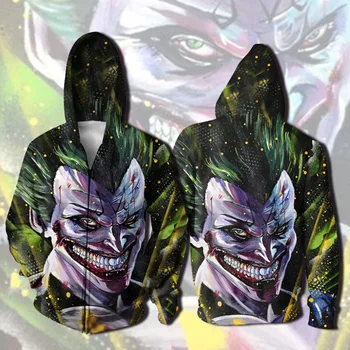 

THE JOKER - Teaser Trailer Hoodies Sweatshirts Cosplay Costumes Batman clown Joker 3D Printing men and women Hoodie Jacket