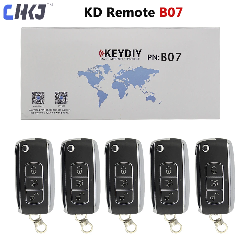 

CHKJ 5pcs/lot KEYDIY KD B07 BC Style 3 Buttons For KD900/KD MINI/URG200/KD-X2 Key Programmer B Series Remote Control