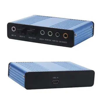 

External 6-Channel 5.1 Audio USB Sound Card Adapter For Computer Laptop Supports 4-Channel Sound to 48KHz