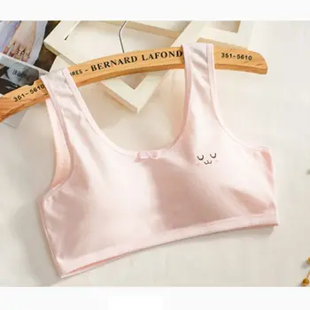 

Young Girls Cotton Bra Kids Sport Wireless Small Training Puberty Underwear Crop Tops Racer Back 8-15Years AXYA