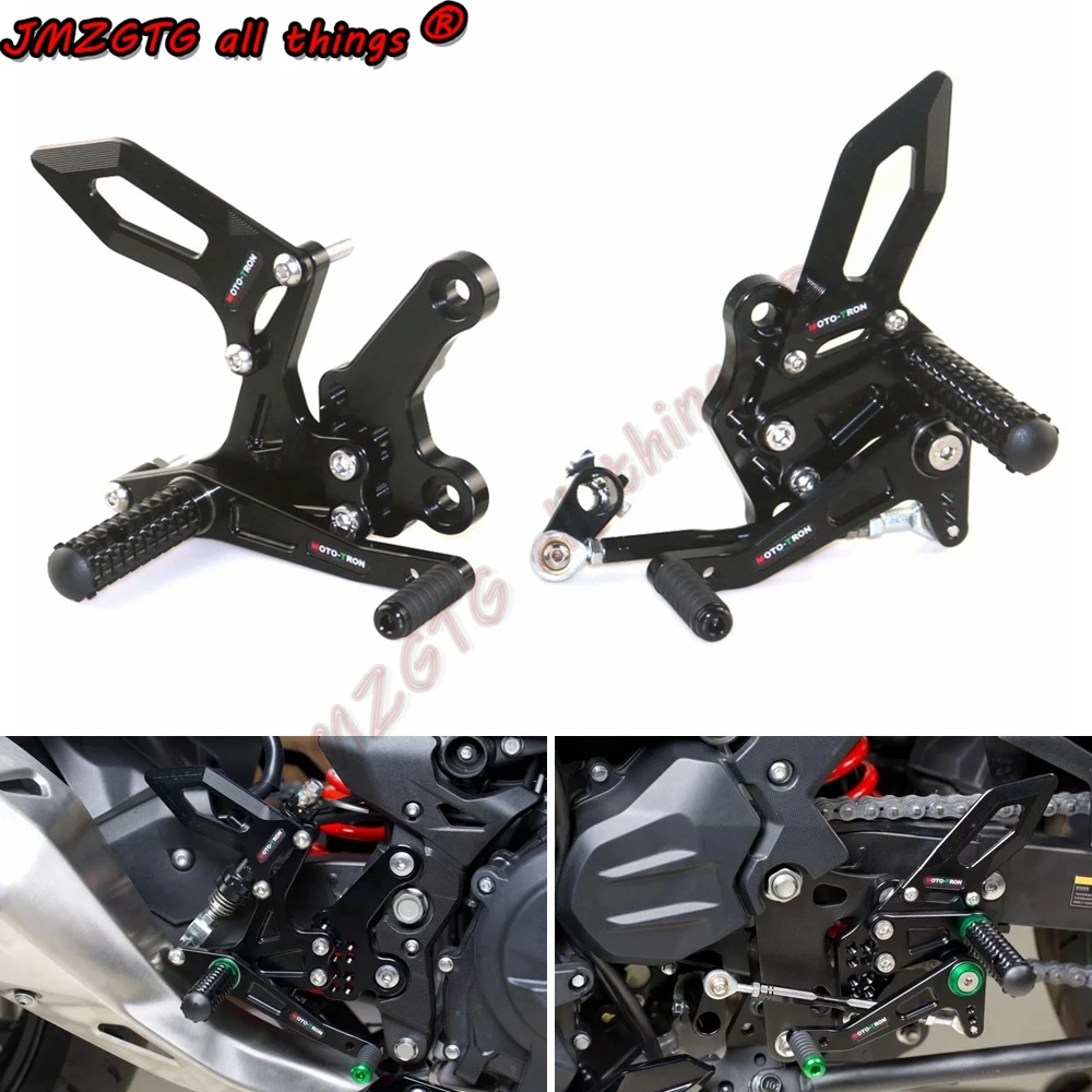 

Motorcycle CNC Adjustable Foot Rset For KAWASAKI Ninja400 2018-2018 Racing Front pedal
