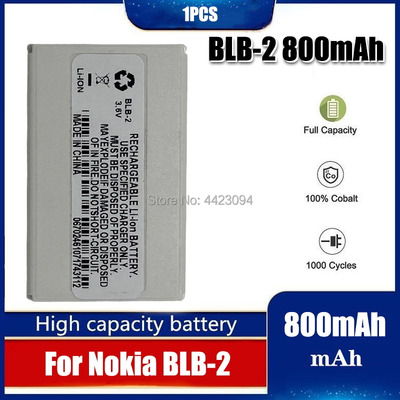 1Pc Batteria Del Telefono Blb-2 800Mah Per Nokia 3610 6500 6510 6590 6590I 7650 8210 8250 8270 8290 8310 8390 8850 Blb 2