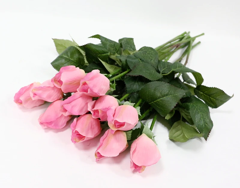 25pcslot Fresh rose Artificial Flowers Real Touch rose Flowers, Home decorations for Wedding Party or Birthday (2)