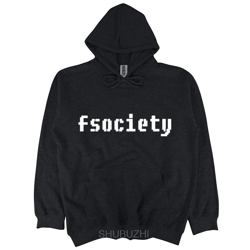 Fsociety Hacker Mr Robot Inspired мужские брендовые толстовки с капюшоном мужской хлопковый свитшот большого размера на молнии sbz3458 - Цвет: black