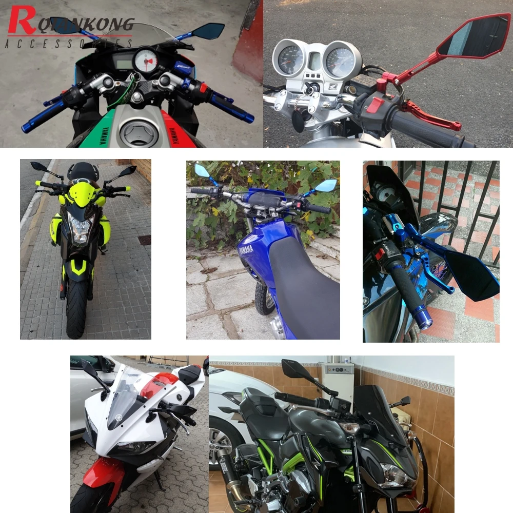 Мотоциклетные зеркала заднего вида, универсальные зеркала для Honda CB CBR 300 600F 1000R 1100 cb650f 500x cbr 125 cb400 cb190r xsr900