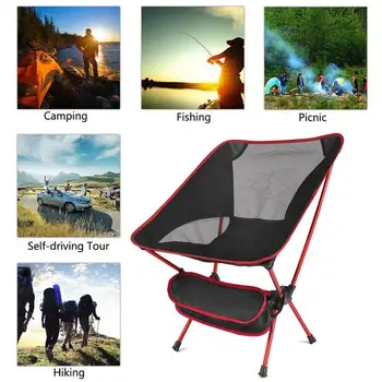 

Practical Folding Chair Camping Chair Solid Color Seat Travel Small Bench Hiking Folding Stool Portable Picnic Outdoor
