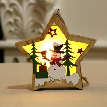 

Wooden Christmas Glitter Nightlight for Christmas Home Party Decoration Kids Gift --M25
