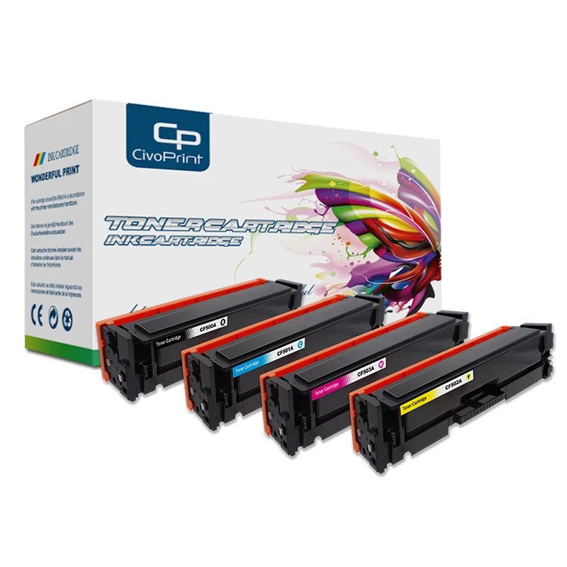 Совместимый картридж с тонером civoprint CF500A CF500 500A CF501 BCMY для HP M254 M254dw M254nw M280 M280nw M281