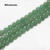 Wholesale Natural Green Aventurine Stone Smooth Round Loose Bead 15" Strand For Making Jewelry DIY Free shipping 6mm 8mm 10mm 2