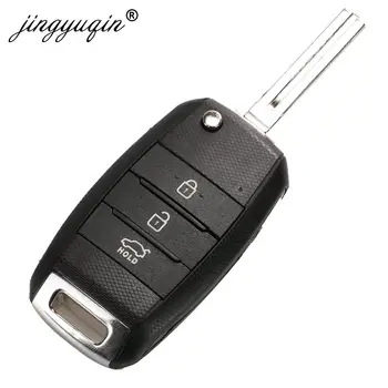 Keyforkess 3/4BT Flip Remote Car Key Shell per Kia Carens Ceed Rio Sportage Optima Sorento Cerato Soul Forte Seltos custodia Fob - Jingyuqin 3 4BT Flip Remote Car Key Shell per Kia Carens Ceed Rio Sportage Optima