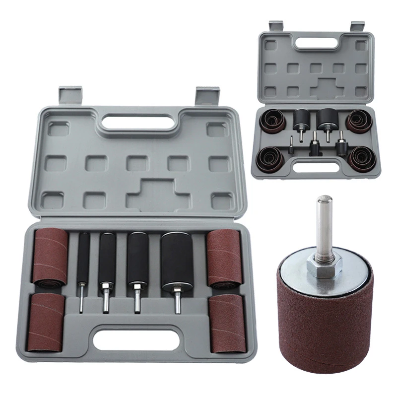 Sanding Drum with Case 20pcs/25pcs Sanding Belts 80 120 Sandpaper for