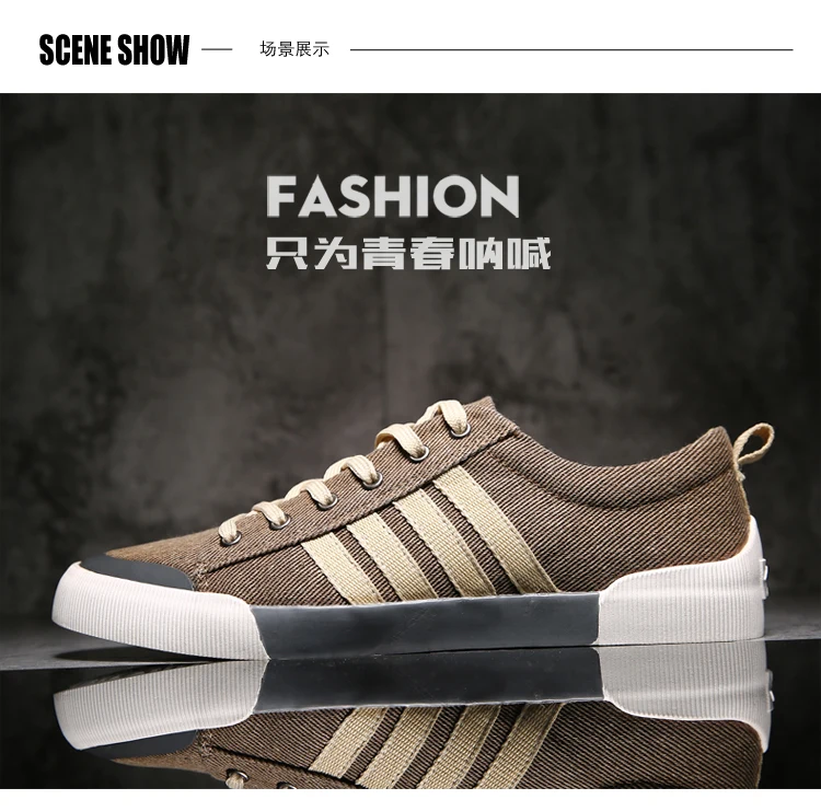 SHANTA Men Canvas Shoes 2020 Fashion Solid Color Men Vulcanized Shoes Lace-up White Casual Shoes Men Sneakers Tenis Masculino 19 H222e08b2827c4bdaaf6be29ad7f059bal