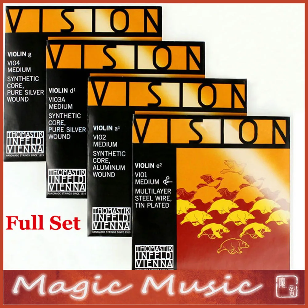 Full Size Austrian String Thomastik Vision VI100 Medium Violin Strings