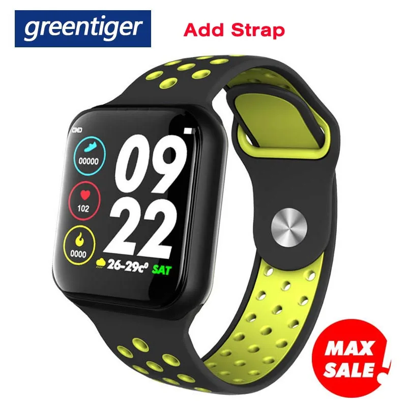 

Greentiger F8 Bluetooth Smart Watch Heart Rate Monitor Calories Fitness Tracker Alarm Clock IP67 waterproof Smart Bracelet