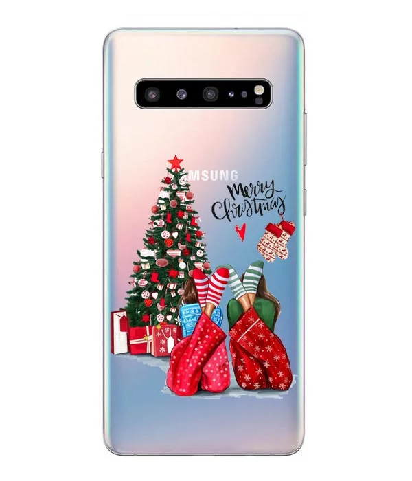 Модный чехол для девочек, для samsung Galaxy S10Lite S10 Plus, Праздничный Рождественский мягкий чехол для samsung Galaxy S6 S7 Edge, S8, S9 Plus, Note 9