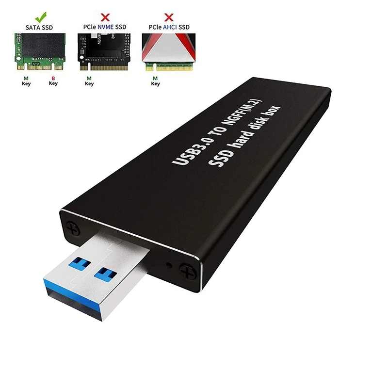 Usb 3,0 для Ngff M.2 B Ключ Ssd корпус внешний Ssd с M.2 Sata Ssd для Wd Blue, Crucial Mx500, kingston A400, samsung 860