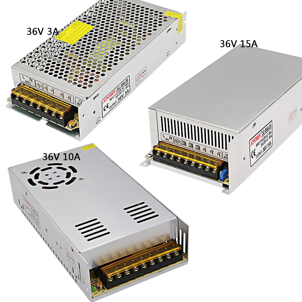 Регулируемый светодиодный импульсный источник питания DC36V 3A/10A/15A AC110V 220V к DC 36v